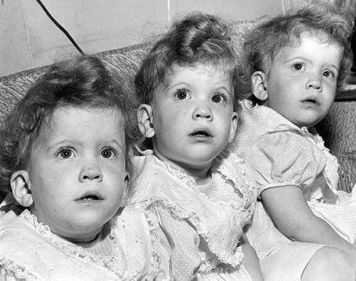 Wide-eyed Canoga Park triplets celebrate birthday