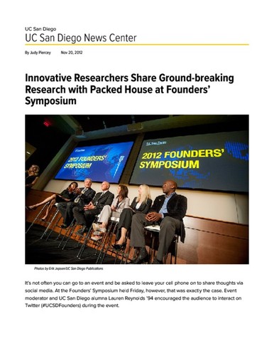 Innovative Researchers Share Ground-breaking Research with Packed House at Founders’ Symposium