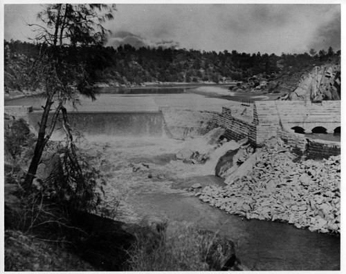 Folsom Water Power Company Dam from the West Bank of the American River