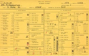 WPA household census for 1028 S HOPE, Los Angeles