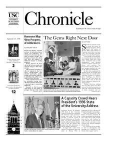 USC chronicle, vol. 16, no. 5 (1996 Sept. 30)