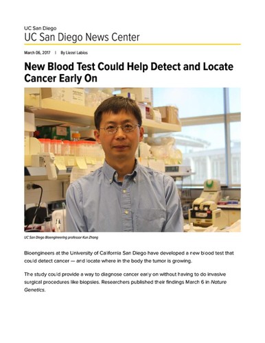 New Blood Test Could Help Detect and Locate Cancer Early On
