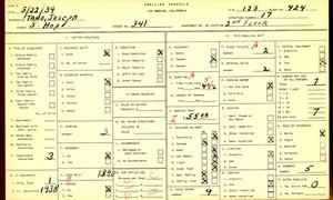 WPA household census for 341 S HOPE, Los Angeles