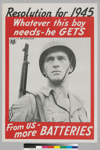 Resolution for 1945: Whatever this boy needs-he gets from us more Batteries