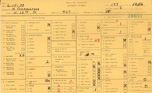 WPA household census for 407 W 12TH, Los Angeles