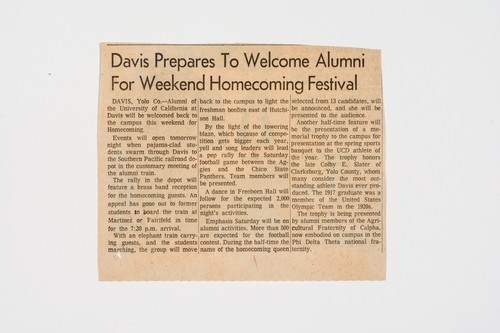 Clipping, Davis prepares to welcome alumni for weekend homecoming festival