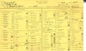 WPA household census for 315 S BUNKER HILL, Los Angeles