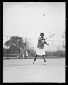 Action shots - tennis at Griffith Park, Los Angeles, CA, 1931
