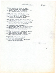 1943 Poem by PHK about Adult Education, Manzanar