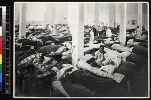 Patients in emergency hospital, Wuhan, ca. 1936