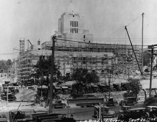 LAPL Central Library construction, view 65