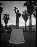 Nina Saemundsson's statue of "Prometheus Bringing Fire" in MacArthur Park, Los Angeles, 1937