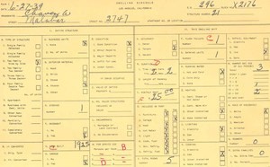 WPA household census for 2747 MALABAR, Los Angeles