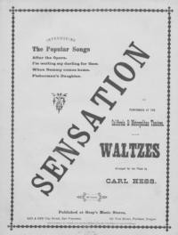 Sensation waltzes / arranged by Carl Hess