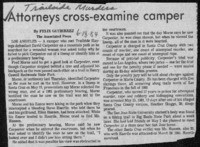Attorneys cross-examine camper