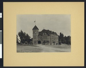 Exterior view of Chino Public School in Chino, ca.1900