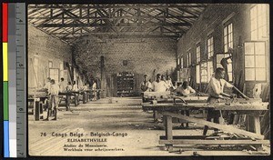 Woodworking shop, Lubumbashi, Congo, ca.1920-1940