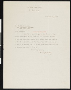 Irving Bacheller, letter, 1925-10-26, to Hamlin Garland