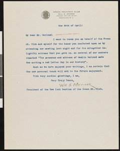 Will. S. Monroe, letter