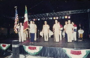 Veterans With American And Mexican Flags
