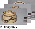 Hupa, Karok, or Yurok trinket basket with lid
