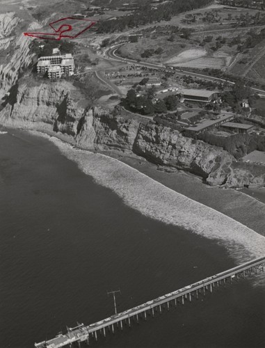 Aerial view showing future location of Southwest Fisheries Center, Scripps Institution of Oceanography