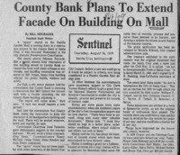 County Bank Plans To Extend Facade On Building On Mall