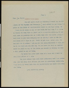 Hamlin Garland, letter, 1921-07-08, to Henry Hoynes