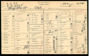 WPA household census for 1363 MYRTLE STREET, Los Angeles