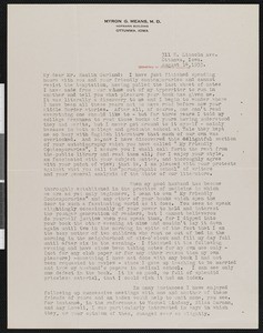 Marion G. Means, letter, 1933-08-14, to Hamlin Garland