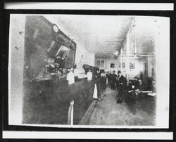 Interior view of unidentified saloons of Petaluma