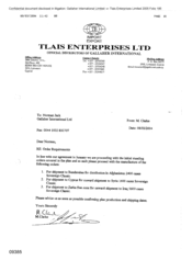 [Letter from M Clarke to Norman Jack regarding Order Requirements]
