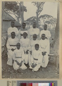 Group of schoolgirls, Overtoun Institution, Malawi, ca.1898
