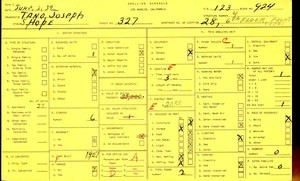 WPA household census for 327 S HOPE, Los Angeles