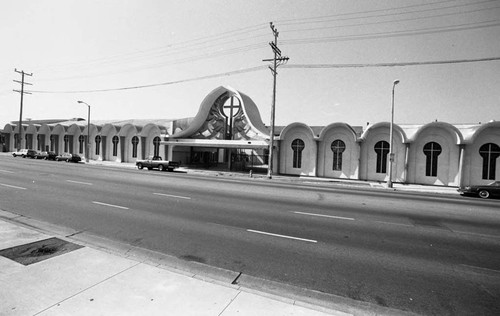 West Angeles Church of God in Christ exterior, Los Angeles, 1986