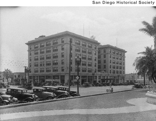 View of the Hotel San Diego from the front of the old County Courthouse