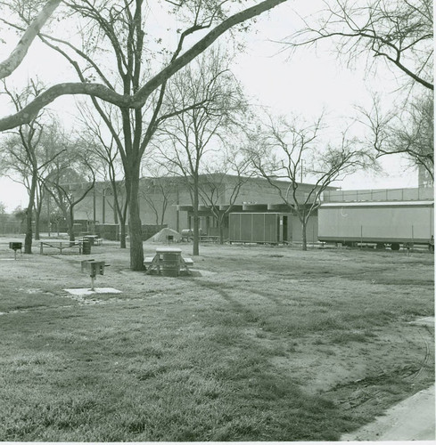 View of construction of the gymnasium at Bassett County Park