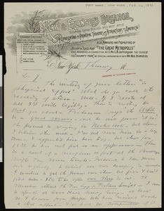James A. Herne, letter, 1891-02-26, to Hamlin Garland