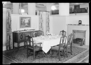 Dining room set-up, May Co., Southern California, 1931