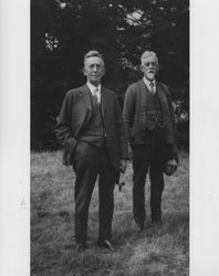 Edward Esley Evans (left) standing with his father E. W. M. Evans, Petaluma, California, about 1926