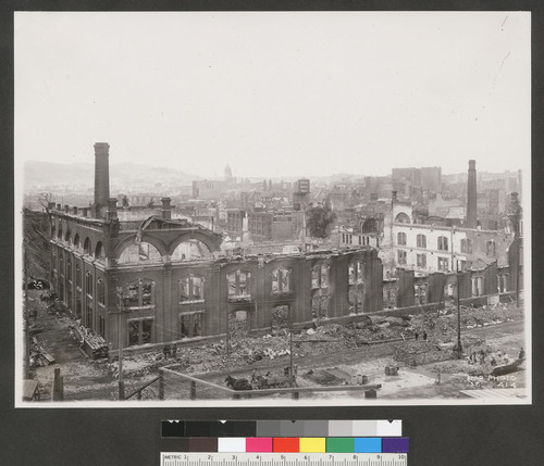 [Ruins of large unidentified structure. Looking southwest from near Rincon Hill.]