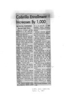 Cabrillo Enrollment Increases By 1,000