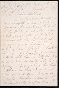 H.C.K., letter, 1887 Mar. 1, to Mrs. H.W. Hubbard