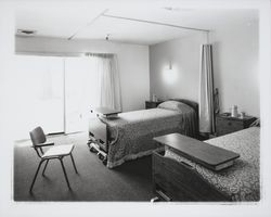 Bedroom at Arroyo Vista convalescent hospital, Santa Rosa, California, 1970
