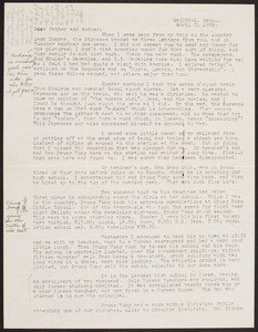 V.W. Peters, letter, 1929.4.7, Sajikol, Seoul, Korea, to Father and Mother, Rosemead, California, USA