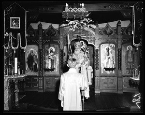 Double anniversary celebration of the Russian Orthodox Church of the Holy Virgin, 1954