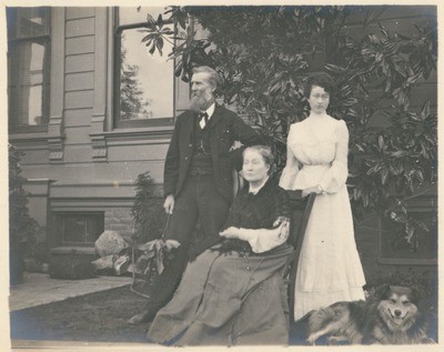John, Louie, and Helen Muir at home in Martinez, California
