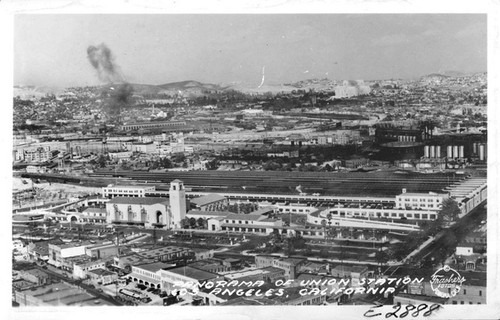 Panorama of Union Station, Los Angeles, California