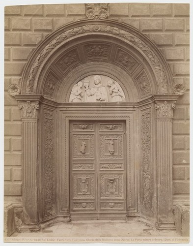11848. Viterbo - Fuori Porta Fiorentina. Chiesa della Madonna della Querce. La Porta minore a destra. (Dom. di Firenzuda.)