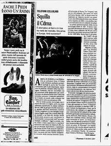 Carlo Gallucci, "Sequilla il Cdma," L'Espresso, 5 Giugno 1997. (clipping)(photocopy)